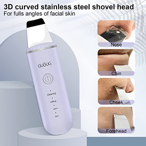 "ION LED Photon Skin Scrubber: Facial Lifting Massager and Blackhead Remover"