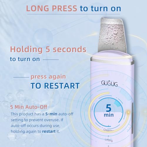 "ION LED Photon Skin Scrubber: Facial Lifting Massager and Blackhead Remover"