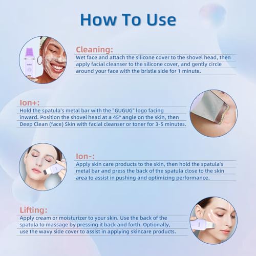 "ION LED Photon Skin Scrubber: Facial Lifting Massager and Blackhead Remover"