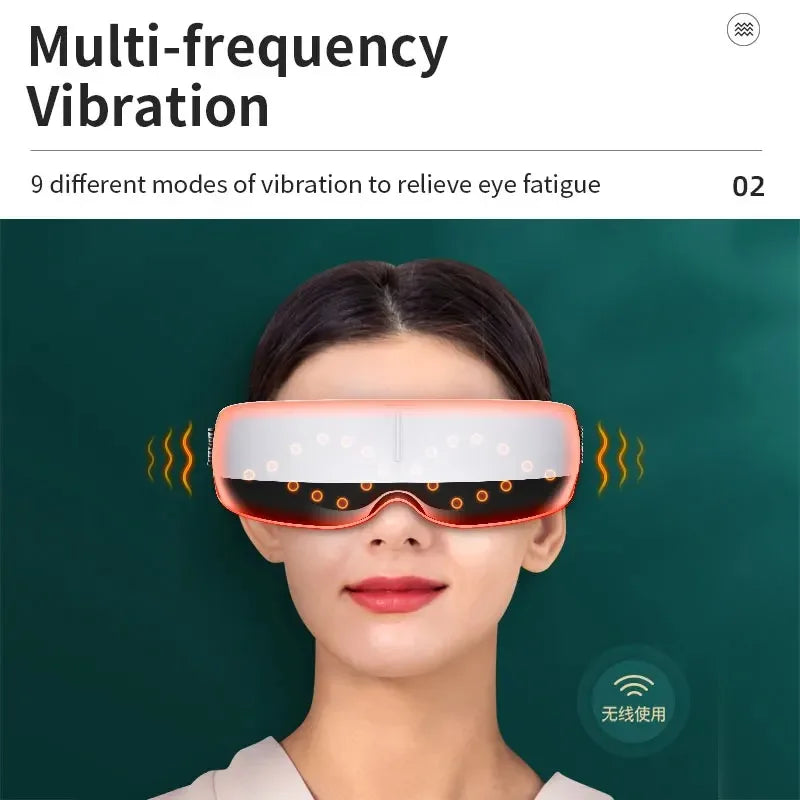 "Smart Electric Eye Massager with Magnetic Therapy for Dark Circles & Eye Strain Relief"