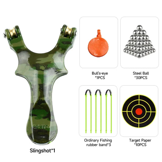 Powerful Pulley Slingsshot Fishing Shooting Dual Purpose Slingshot for Hunting Kit Hunting Spring Hunting Accessories Tirachinas