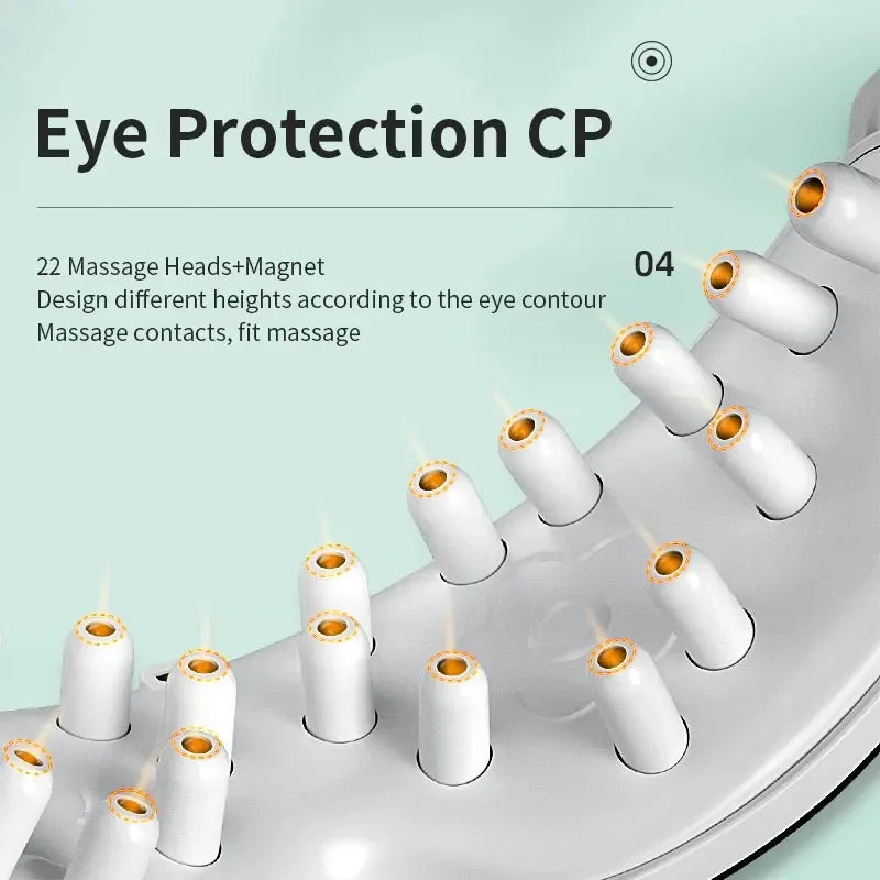 "Smart Electric Eye Massager with Magnetic Therapy for Dark Circles & Eye Strain Relief"