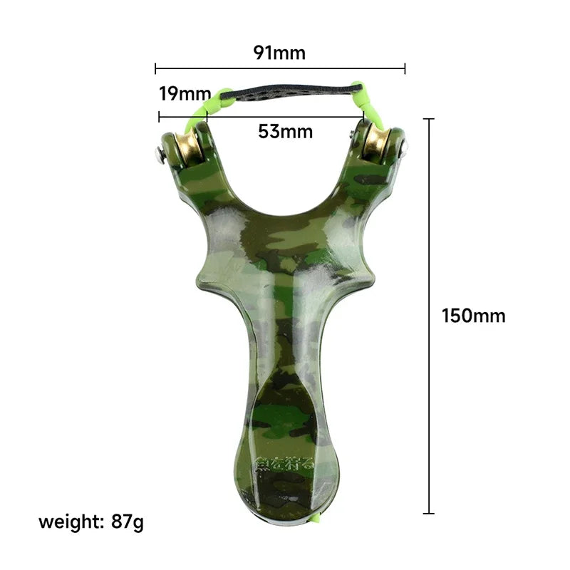Powerful Pulley Slingsshot Fishing Shooting Dual Purpose Slingshot for Hunting Kit Hunting Spring Hunting Accessories Tirachinas