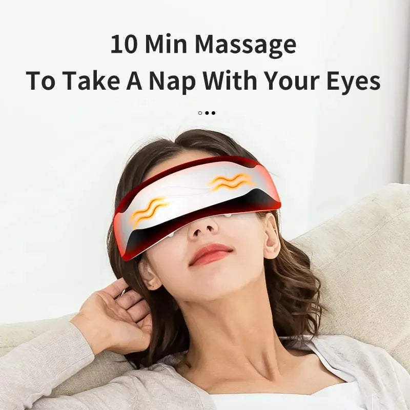 "Smart Electric Eye Massager with Magnetic Therapy for Dark Circles & Eye Strain Relief"